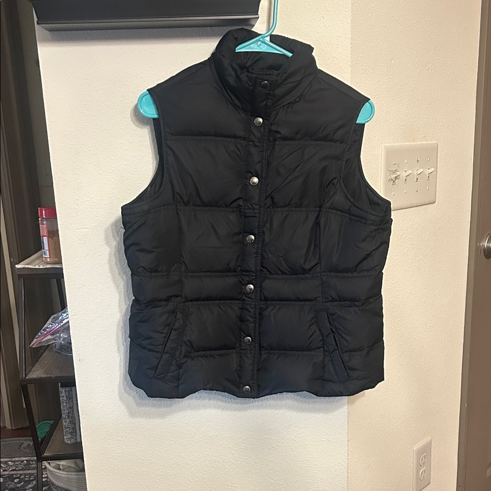 Lands' End Women's Black Puffer Vest